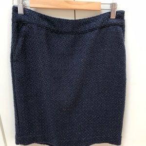 Navy pencil skirt